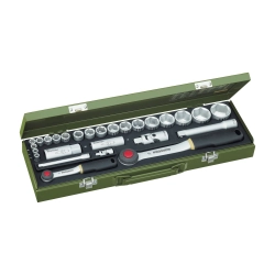 Автомобильный набор торцевого инструмента PROXXON с трещотками 1/4″ и 1/2″, 27 предметов (23020)